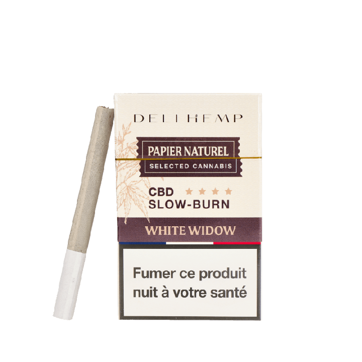 Cigarette CBD White Widow Prête à Fumer – Sans Tabac, 100% Naturelle, Pack 20