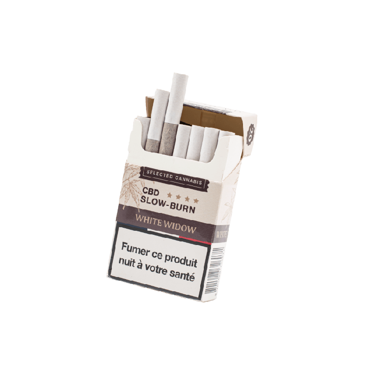 Cigarette CBD White Widow Prête à Fumer – Sans Tabac, 100% Naturelle, Pack 20