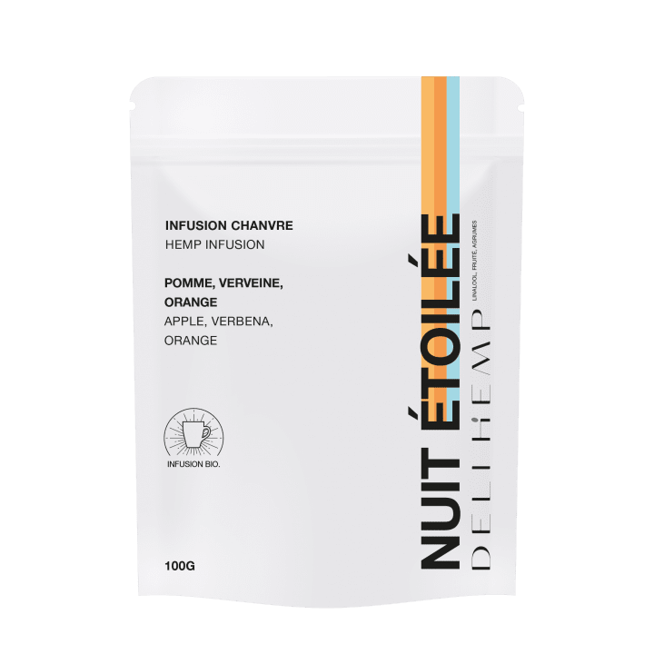 Infusion CBD Nuit Étoilée Bio – Relaxation & Sommeil Naturel – 100g