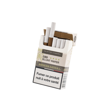 🚬🌿 Cigarettes CBD Blunt Amnesia – 100% Chanvre Naturel  Sans tabac • Sans nicotine • Filtre biodégradable