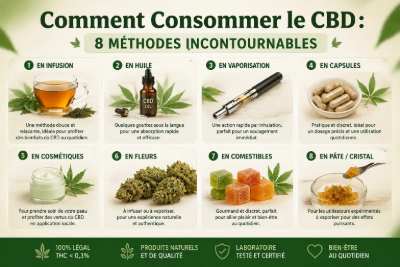 Comment prendre du CBD ? Les 8 méthodes les plus utilisées