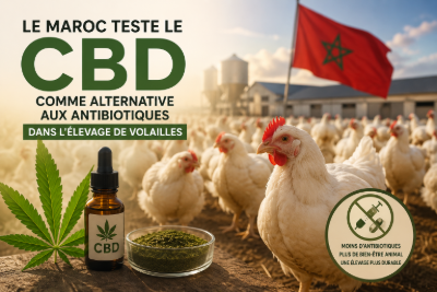 Au Maroc, le CBD à l’étude pour remplacer les antibiotiques dans l’élevage de volailles