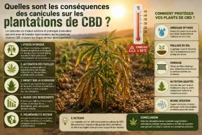 Quelles sont les conséquences des canicules sur les plantations de CBD ?